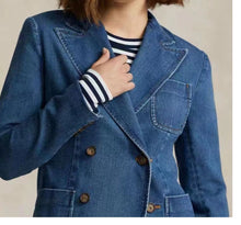 Load image into Gallery viewer, Tibetan Blue Denim Jacket For Spring And Summer