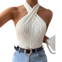 Load image into Gallery viewer, Fashionable Personalized Halter Knitted Short Top For Women