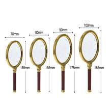 Load image into Gallery viewer, 70/80/90/100mm Handheld 10X Magnifier Magnifying Glass Loupe Reading Jewelry Elderly Reading Microscope Portable Eye Loupe Glass