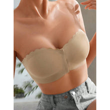 Load image into Gallery viewer, Front Buckle Seamless Tube Top Wavy Edge Underwear