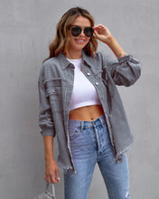 Load image into Gallery viewer, Fashion Ripped Shirt Jacket Female Autumn And Spring Casual Tops Womens Clothing