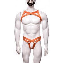 Load image into Gallery viewer, Men&#39;s Sexy Lingerie Big Chest Strap Bar Ball Performance Three-point Suit