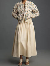 Load image into Gallery viewer, Women&#39;s Loose And Versatile Daisy Print Zipper Jacket