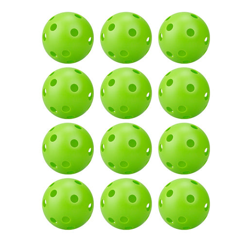 12pcs Indoor Pickleball Balls Paddle Ball 26 Holes USAPA Pickleball Sport Training Practice Plastic Pickleball Airflow Hollow Balls