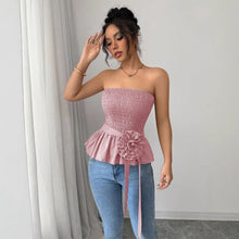 Load image into Gallery viewer, Pure Color Tube-top French Unique And Beautiful Small Top