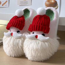 Load image into Gallery viewer, Cute Christmas Santa Claus Home Slippers Winter Warm Indoor Non-slip Floor Plush Shoes For Women