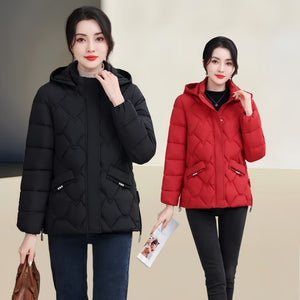 Fashion Plus Size Thermal Cotton Coat Temperament Thickening Cotton-padded Coat