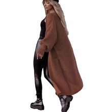 Load image into Gallery viewer, Loose Knitted Cardigan Pocket Long Lantern Sleeve Sweater