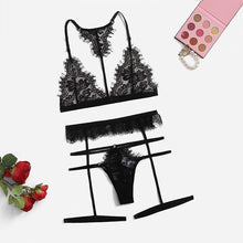 Load image into Gallery viewer, Europe And The United States Sexy Erotic Lingerie Lace Mesh Sling Erotic Pajamas