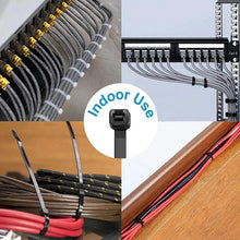 Load image into Gallery viewer, 200Pcs Nylon Cable Ties Adjustable Self-locking Cord Ties Straps Fastening Loop Reusable Plastic Wire Ties For Home Office