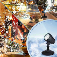 Load image into Gallery viewer, 2pc Dynamic LED Snowflake Christmas Light Projector, Weatherproof Outdoor Holiday Decoration, Adjustable Angle Festive Projection Lamp for Xmas and New Year