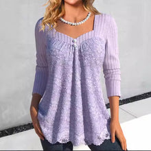 Load image into Gallery viewer, Square Collar Elegant Purple Top