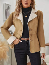 Load image into Gallery viewer, Casual Fashion Cold-proof Warm Fur Integrated Lapel Pocket Jacket