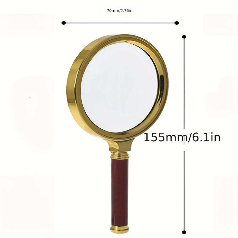 70/80/90/100mm Handheld 10X Magnifier Magnifying Glass Loupe Reading Jewelry Elderly Reading Microscope Portable Eye Loupe Glass
