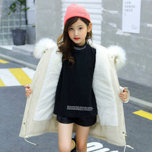 Load image into Gallery viewer, Middle And Large Children&#39;s Cotton Coats In The Long Style With Velvet Liner