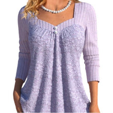 Load image into Gallery viewer, Square Collar Elegant Purple Top