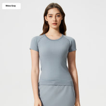 Load image into Gallery viewer, Women&#39;s Short Sleeve Round Neck Sports Running Fitness Top