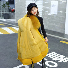 Load image into Gallery viewer, Middle And Large Children&#39;s Cotton Coats In The Long Style With Velvet Liner