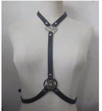 Load image into Gallery viewer, PU Material Chain Adjustable Leather Strap Binding Garment