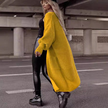 Load image into Gallery viewer, Loose Knitted Cardigan Pocket Long Lantern Sleeve Sweater