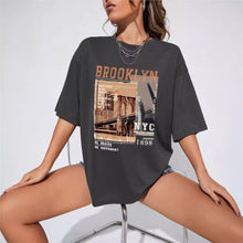 Load image into Gallery viewer, Spring Women&#39;s Cotton T-shirt Letter Short Sleeve