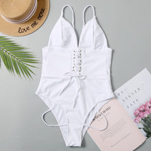 Load image into Gallery viewer, Sexy one-piece black eyed swimwear women