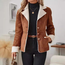 Load image into Gallery viewer, Casual Fashion Cold-proof Warm Fur Integrated Lapel Pocket Jacket