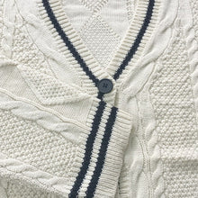 Load image into Gallery viewer, Autumn  Women Beige V-neck Star Embroidery Cardigan Casual Loose Sweater Fashion Temperament Knitted Jacket Y2k Streetwear