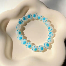 Load image into Gallery viewer, Cute cat claw hand string charcoal grilled finger soft gradient white jade Buddha bead plate play bracelet rosary ins girl heart bracelet