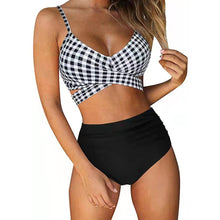 Load image into Gallery viewer, Women Sexy Soild Print Bikini Set Push Up Bathing Swimwear
