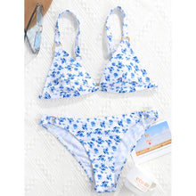 Load image into Gallery viewer, Split Printed Swimwear For Women With Sexy Chest Pads