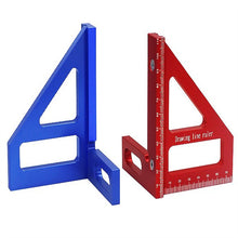 Load image into Gallery viewer, Woodworking Square Protractor Aluminum Alloy Miter Triangle Ruler High Precision Layout Measuring Tool for Engineer Carpenter