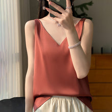 Load image into Gallery viewer, Sling Vest Inner Match Satin Silky Base Loose Sleeveless Top