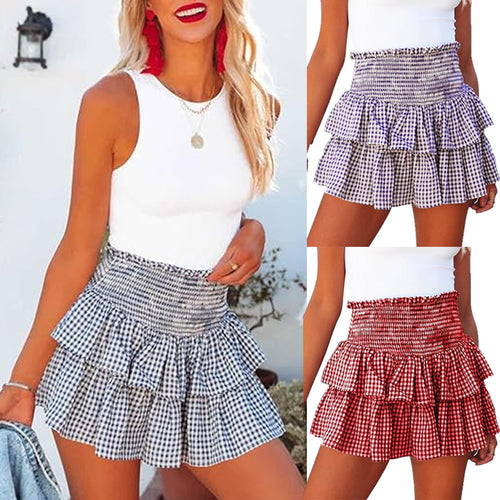 Cake Plaid Fashion Skirt