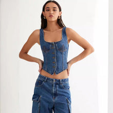 Load image into Gallery viewer, Women&#39;s Fashion Slim Fit Denim Vest