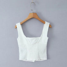 Load image into Gallery viewer, French Style Hot Girl Square Collar Lace Splicing Sling Vest For Women