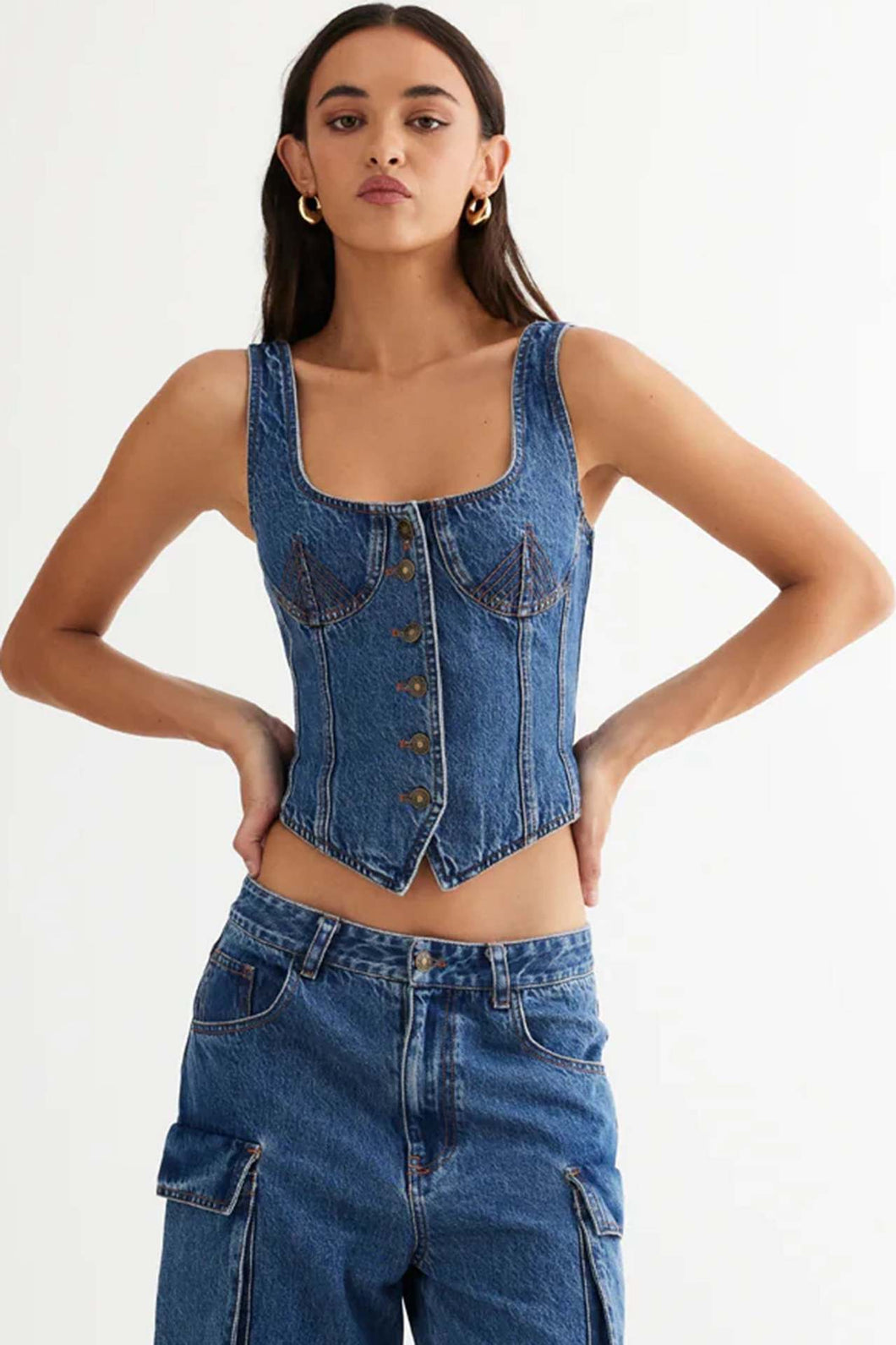Women's Fashion Slim Fit Denim Vest