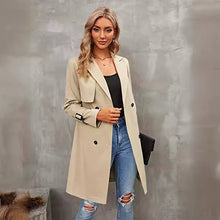 Load image into Gallery viewer, Women&#39;s Double-row Slim Fit Coat Overcoat