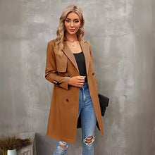 Load image into Gallery viewer, Women&#39;s Double-row Slim Fit Coat Overcoat