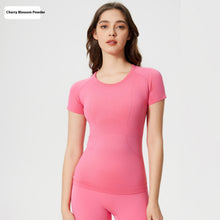 Load image into Gallery viewer, Women&#39;s Short Sleeve Round Neck Sports Running Fitness Top