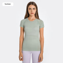 Load image into Gallery viewer, Women&#39;s Short Sleeve Round Neck Sports Running Fitness Top