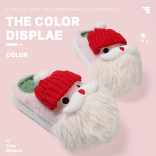 Load image into Gallery viewer, Cute Christmas Santa Claus Home Slippers Winter Warm Indoor Non-slip Floor Plush Shoes For Women