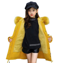 Load image into Gallery viewer, Middle And Large Children&#39;s Cotton Coats In The Long Style With Velvet Liner