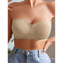Load image into Gallery viewer, Front Buckle Seamless Tube Top Wavy Edge Underwear