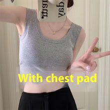 Load image into Gallery viewer, Padded Vest Women&#39;s Short Summer Navel Wrapped Chest