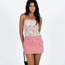 Load image into Gallery viewer, Solid Color Low Waist Denim Slim Fit Package Hip Skirt