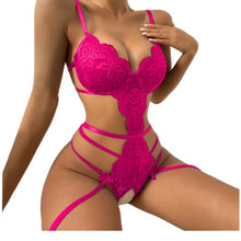Load image into Gallery viewer, Lingerie Lace Transparent Bodysuit Pajamas