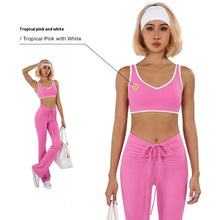 Load image into Gallery viewer, Contrast Color Low Intensity Sports Underwear Women&#39;s Yoga Clothes Pilates Training Top