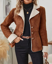 Load image into Gallery viewer, Casual Fashion Cold-proof Warm Fur Integrated Lapel Pocket Jacket