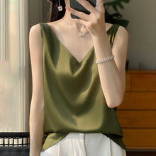 Load image into Gallery viewer, Sling Vest Inner Match Satin Silky Base Loose Sleeveless Top